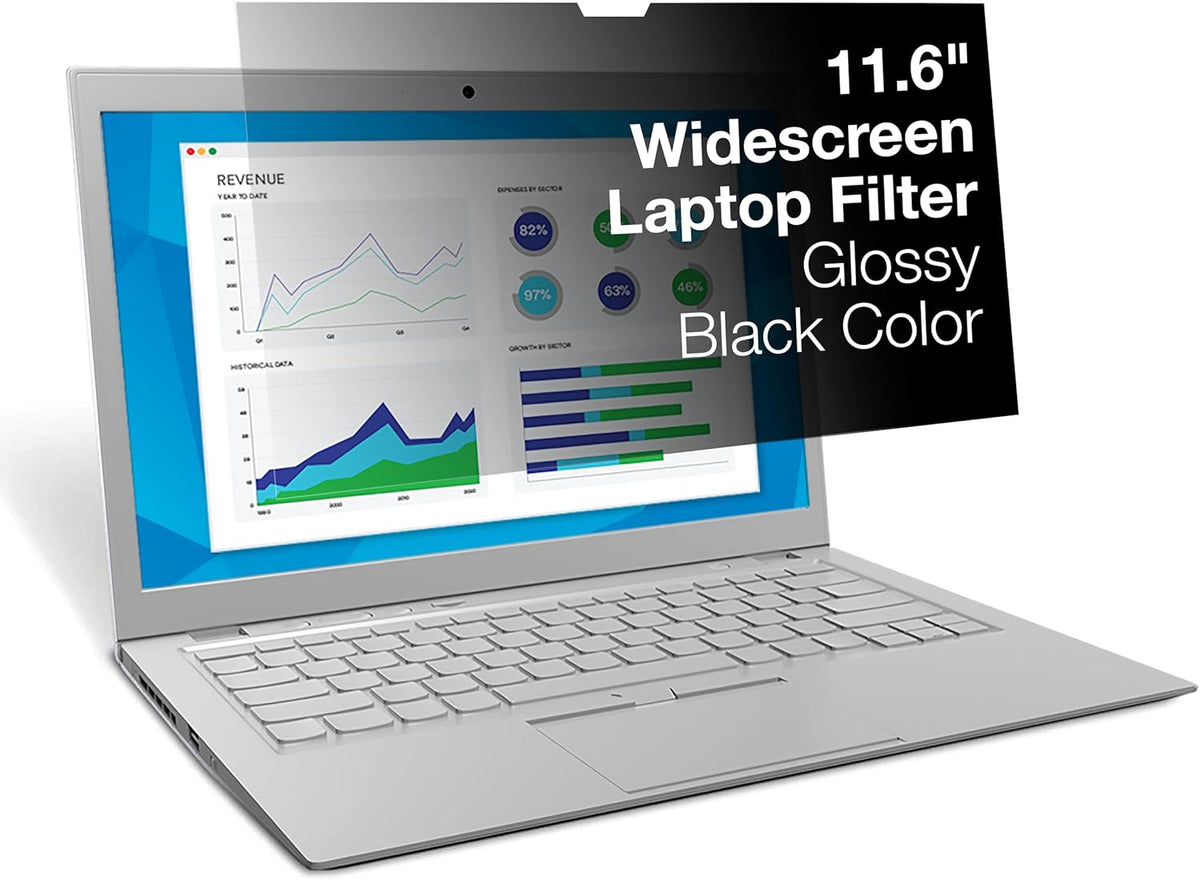 14 Inch Widescreen Laptop Privacy Filter, Reversible Gloss/Matte, Pack of 2 D350628