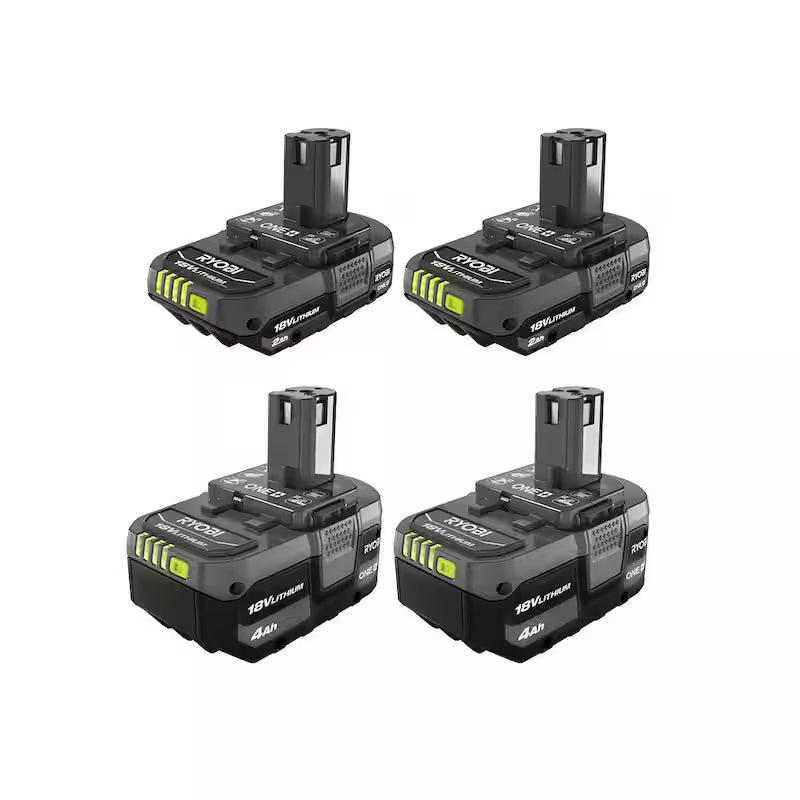 18V Lithium-Ion 4.0 Ah Battery 2-Pack with 2.0 Ah Compact Battery 2-Pack C8119