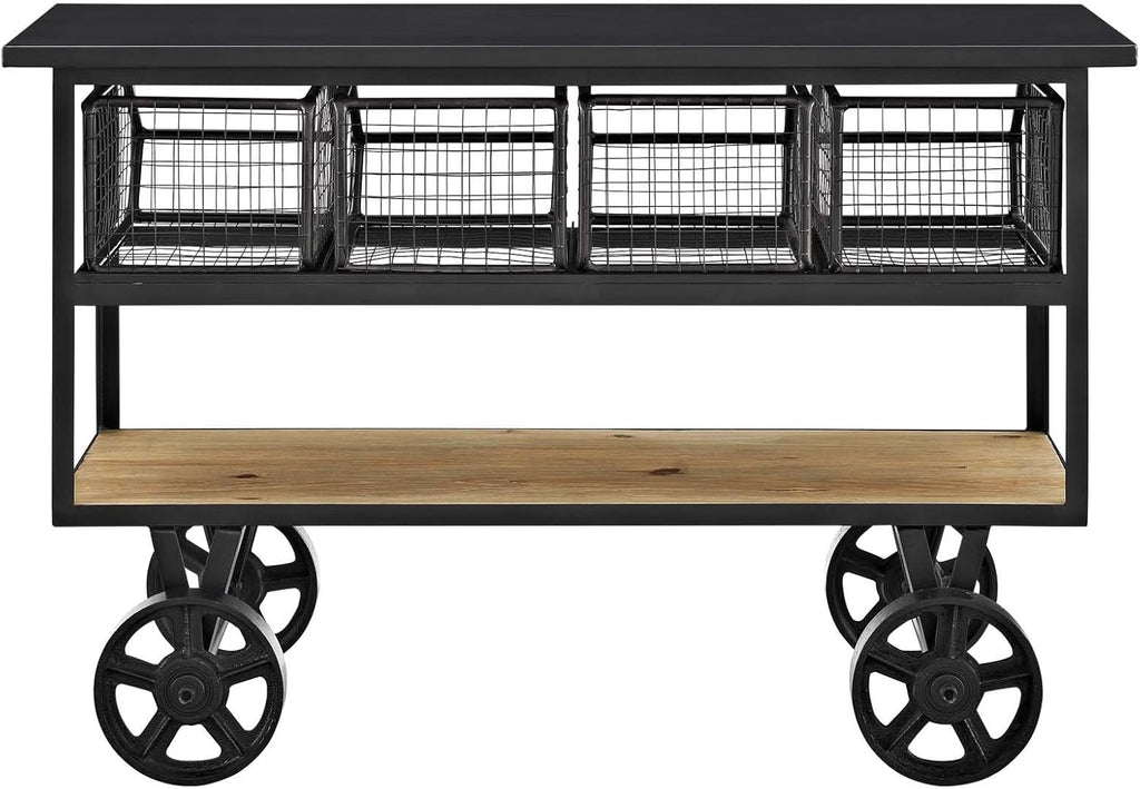 Brown Rolling Kitchen Cart T72100