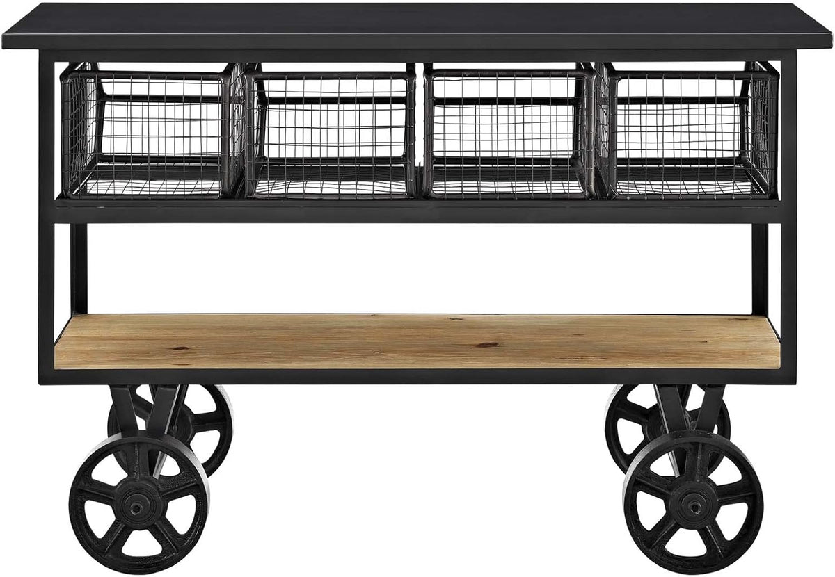 Brown Rolling Kitchen Cart T72100