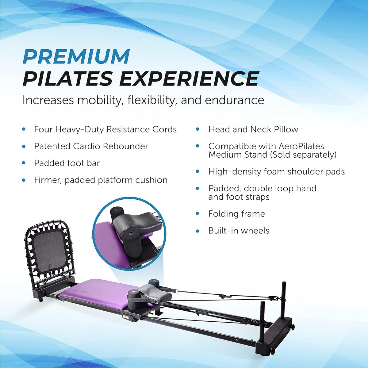 Pilates Reformer Workout Machine with Rebounder Y779