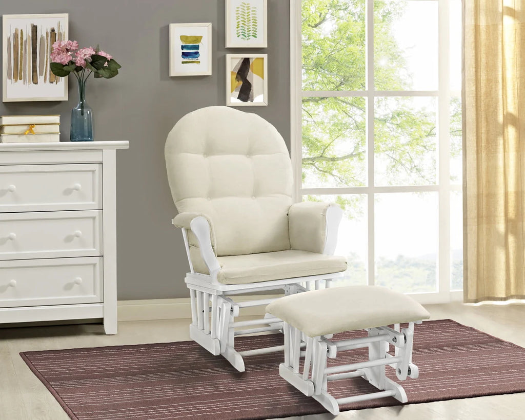 Windsor Glider and Ottoman, Natural w/ Beige Cushion K472555
