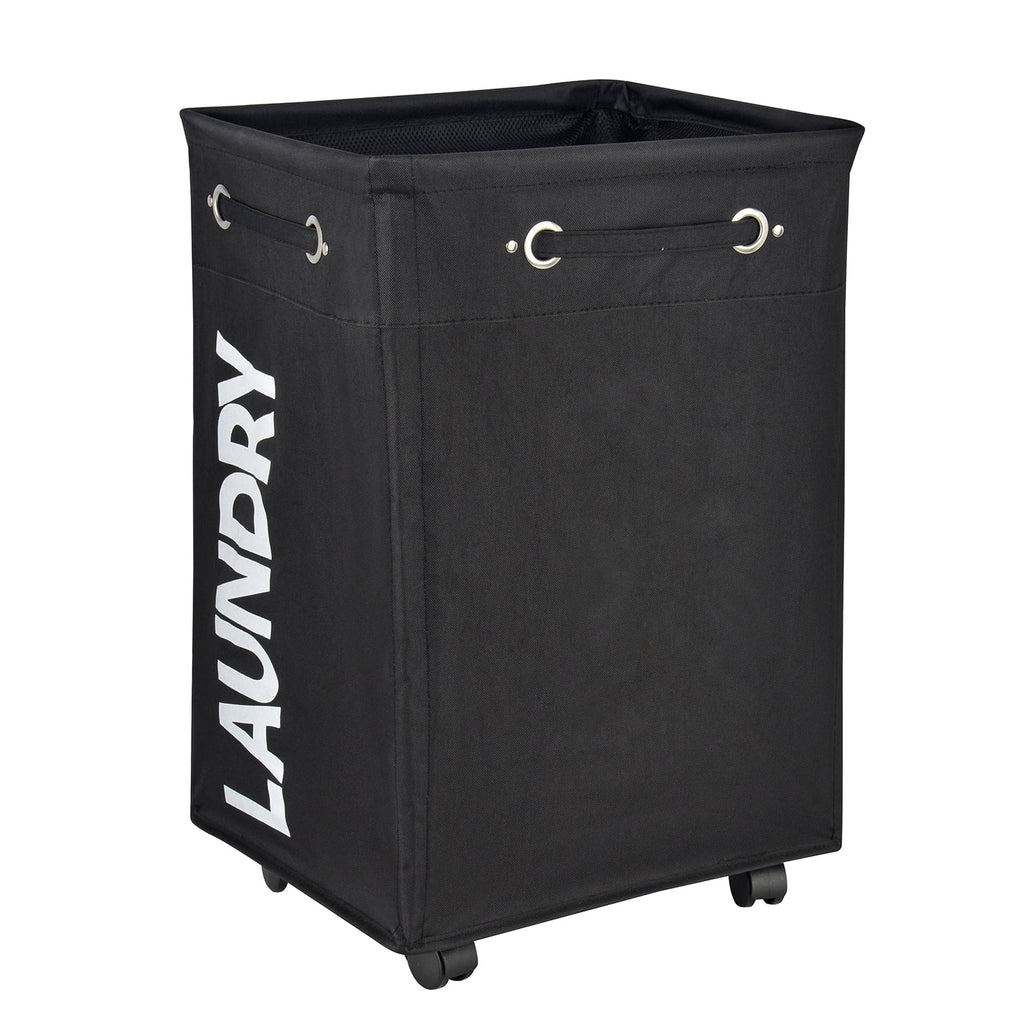24" Wheeled Laundry Hamper Light Blue with Cotton Laundry Bag V30508