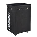 24" Wheeled Laundry Hamper Light Blue with Cotton Laundry Bag V30508