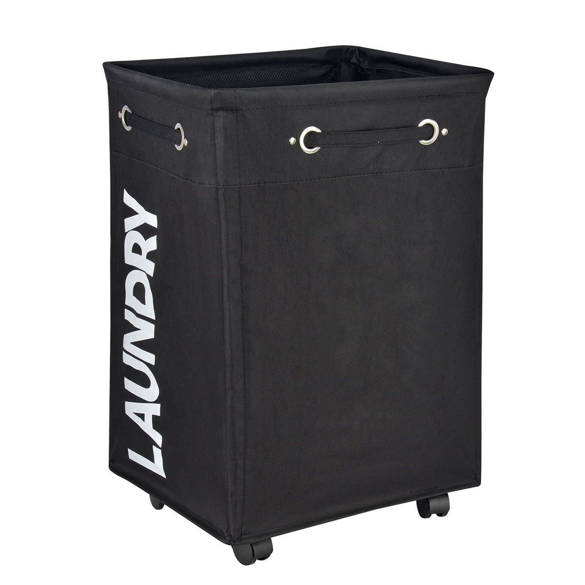 24" Wheeled Laundry Hamper Light Blue with Cotton Laundry Bag V30508