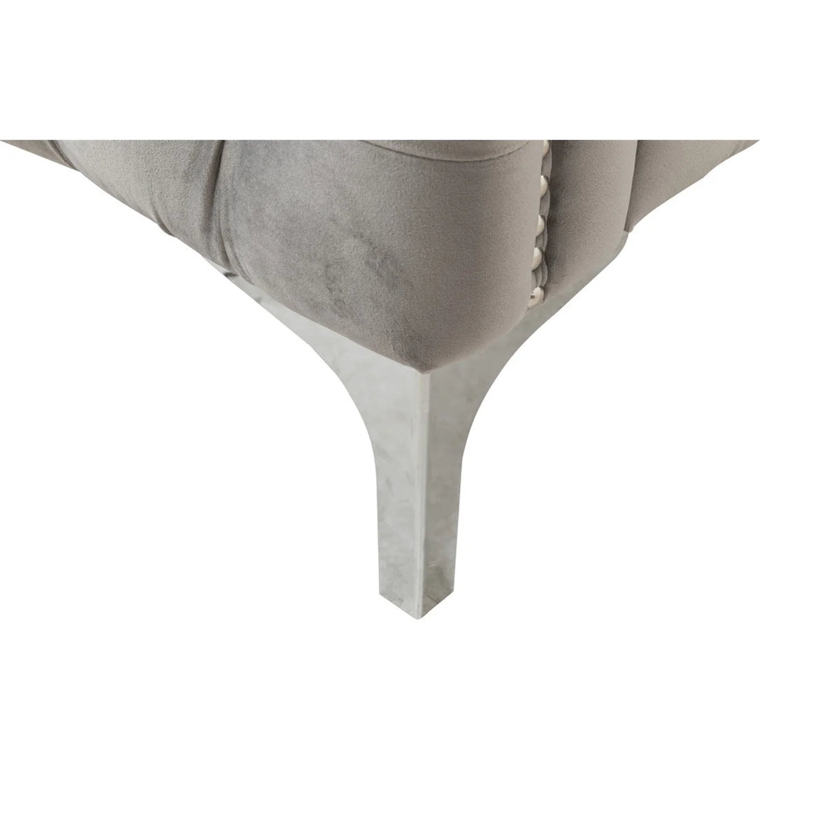 Gray Velvet Chair with 1 Pillow Z414630
