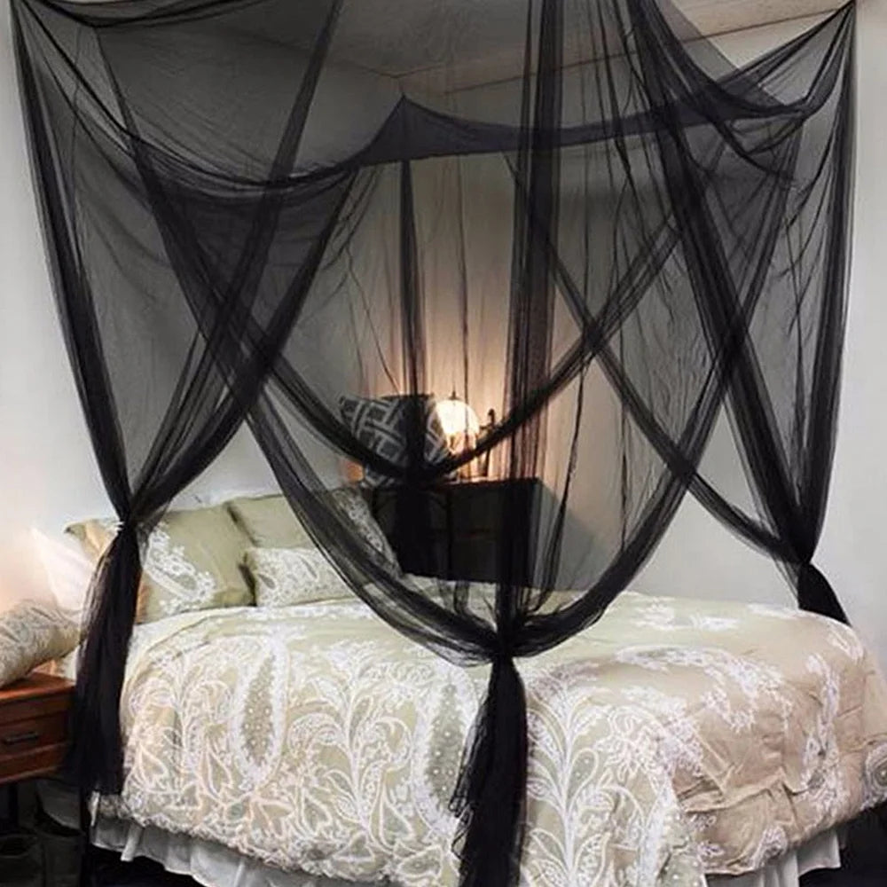 Black Mosquito Net Canopy for Double Beds M9113
