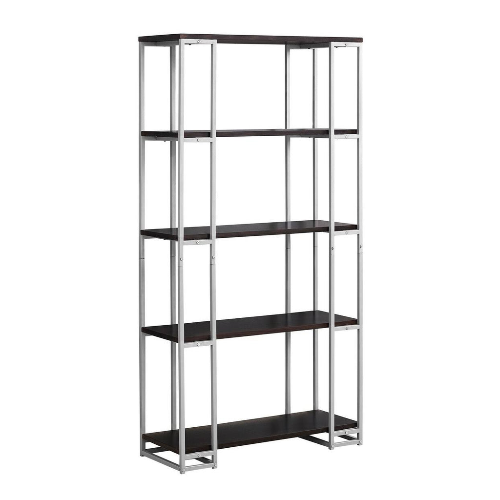 Silver Metal Bookcase F90039