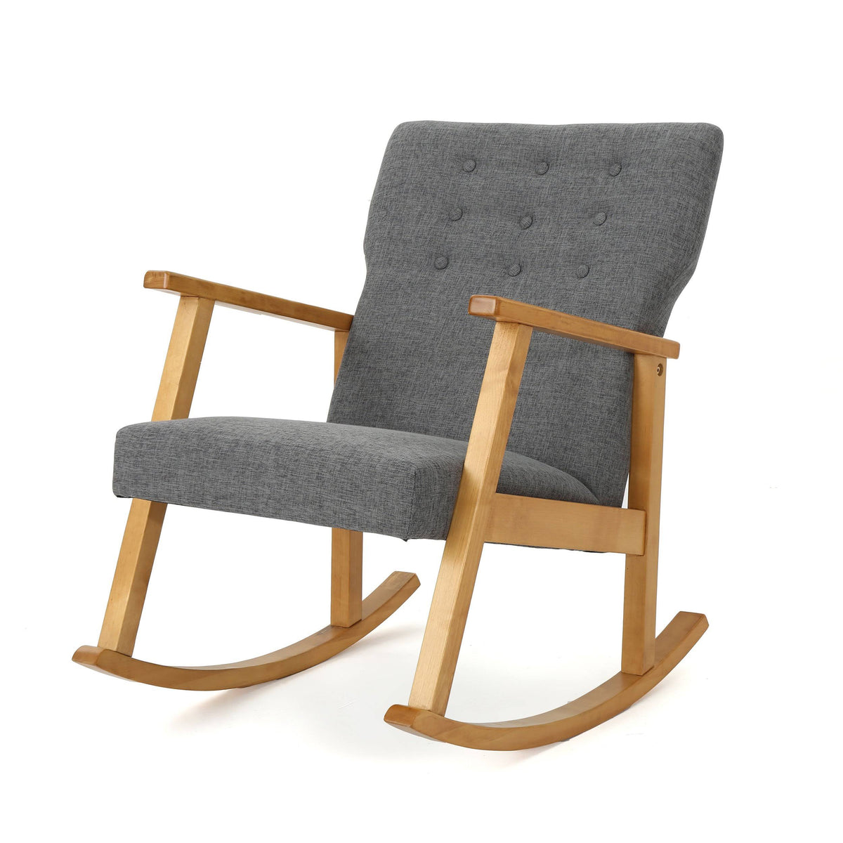Muted Blue Fabric Rocking Chair W148