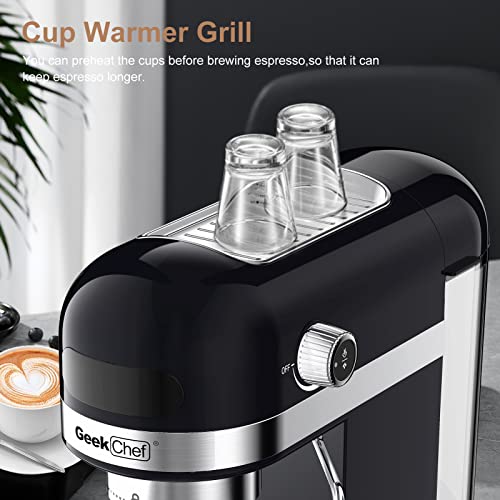 Black 20 Bar Espresso Machine with 1.4 L Water Tank D2736
