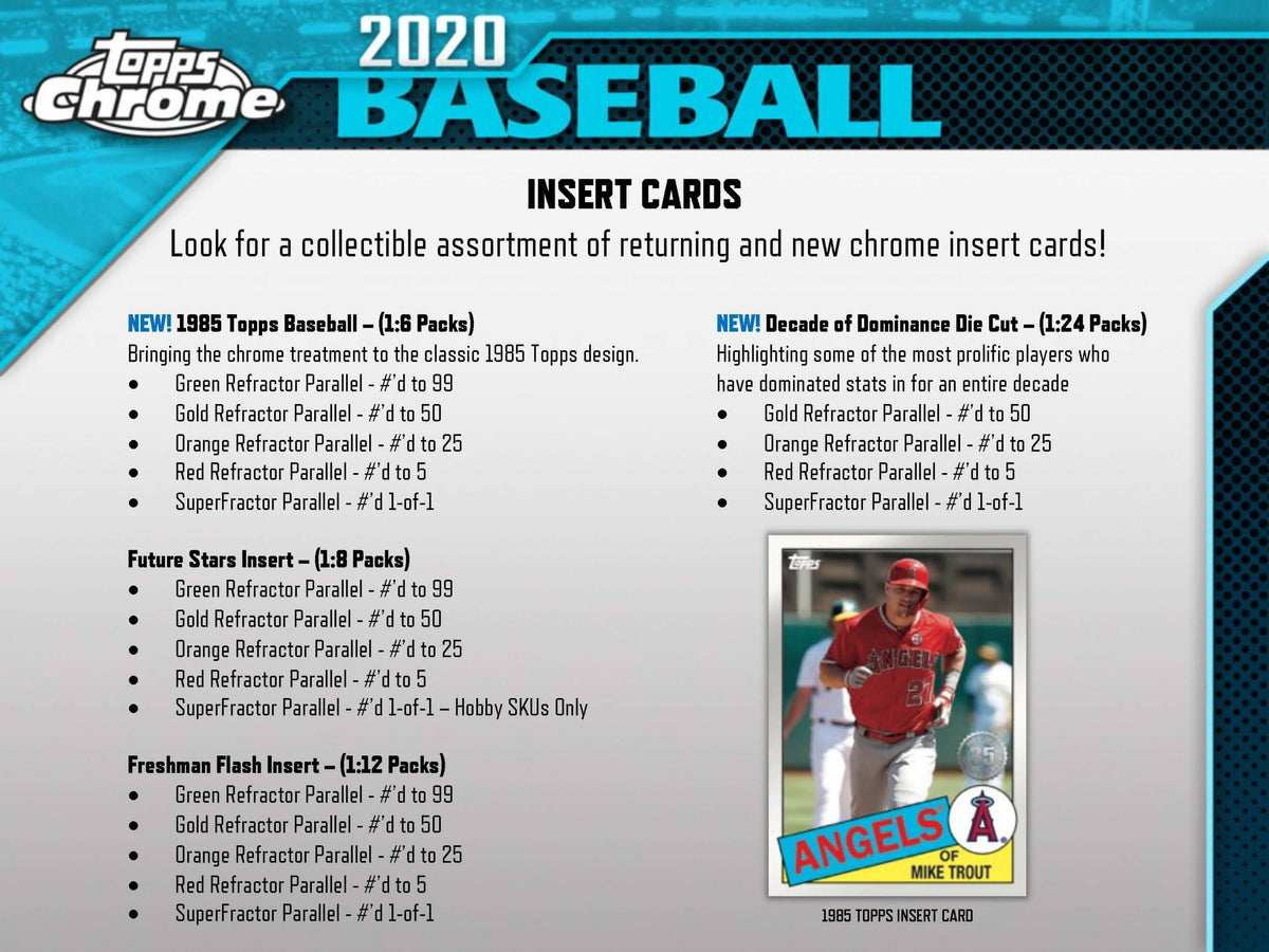 2020 Topps Chrome Baseball Jumbo Box V516