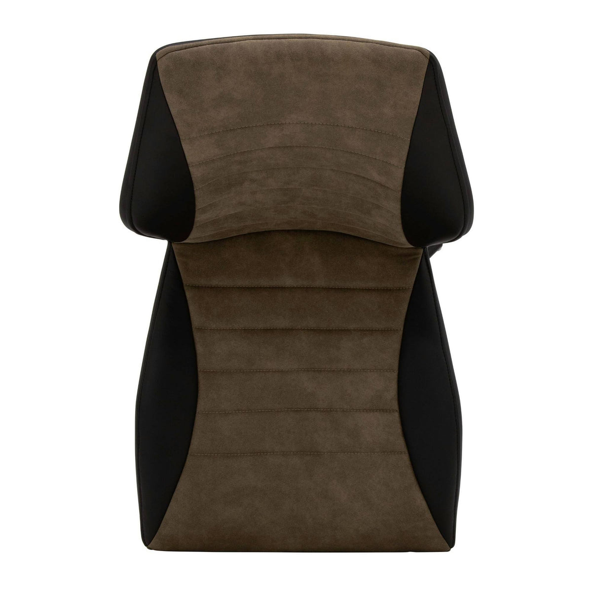 Black Brown Swivel Accent Chair with Metal Base J384