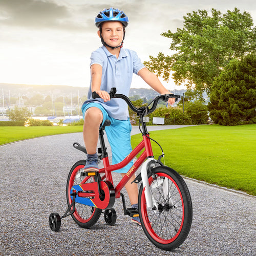 18 Kid's Bike with Training Wheels and Basket Y821