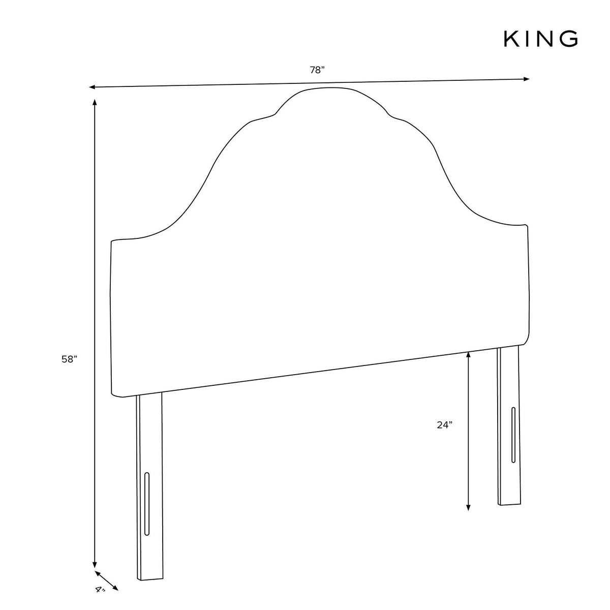 Pink Cream Arched Headboard Z65157
