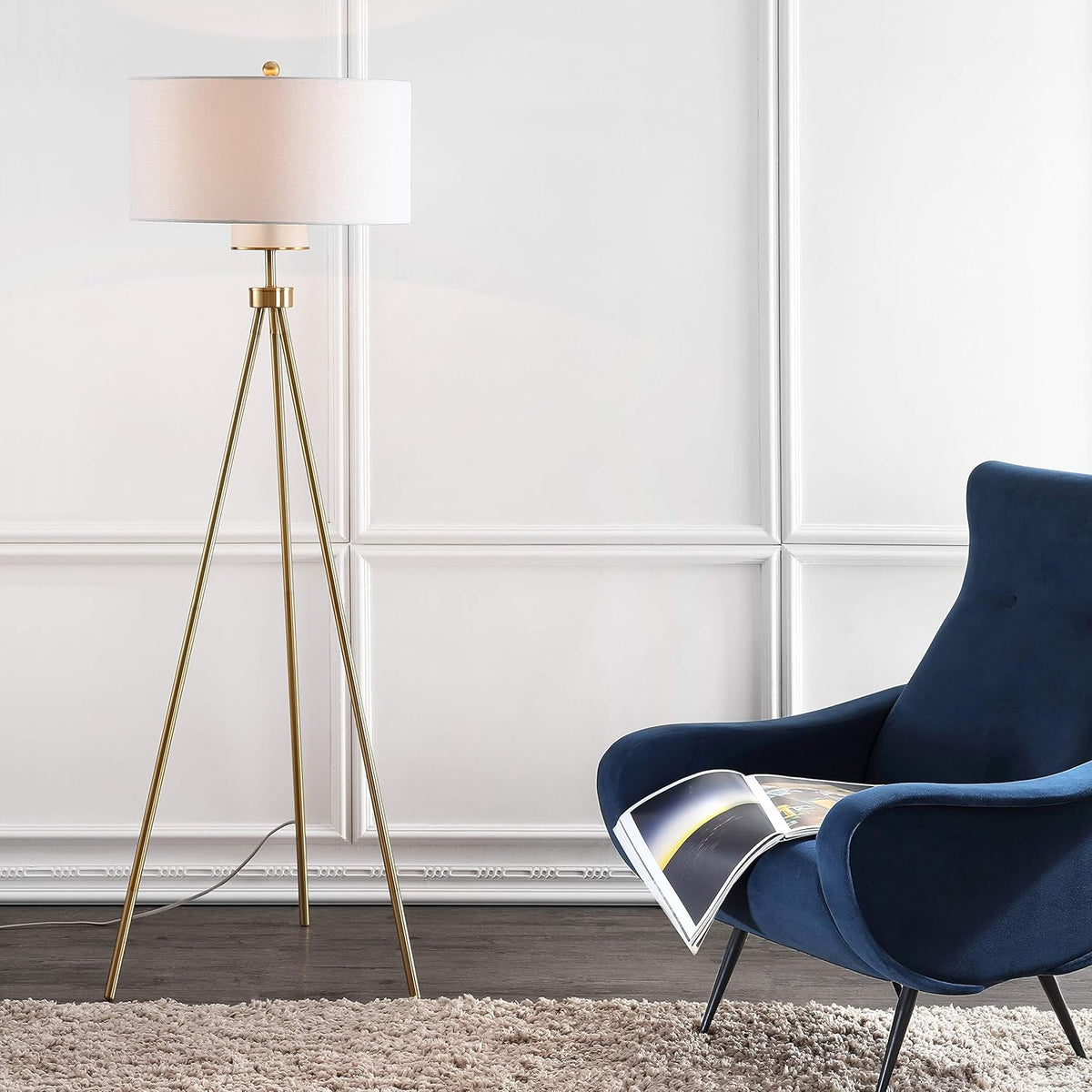 Brass and Gold Floor Lamp T934
