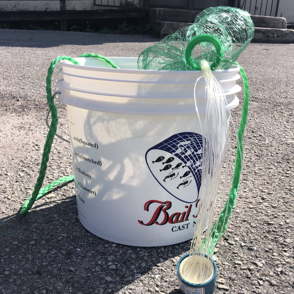 Green 1/2x22 Sq. Mesh 9 ft. Bait Cast Net B997759