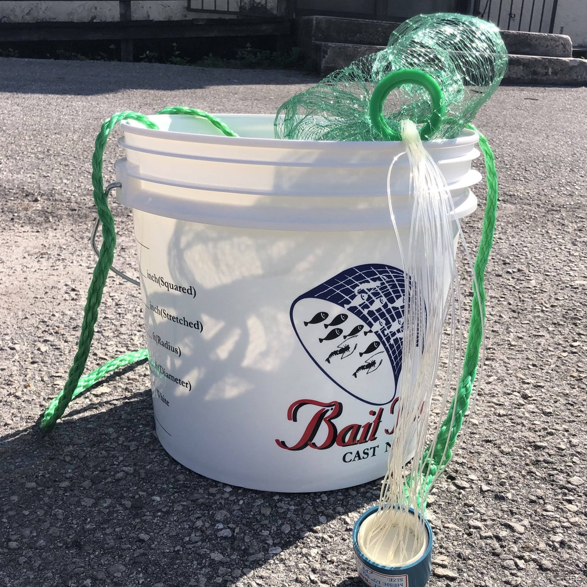 Green 1/2x22 Sq. Mesh 9 ft. Bait Cast Net B997759