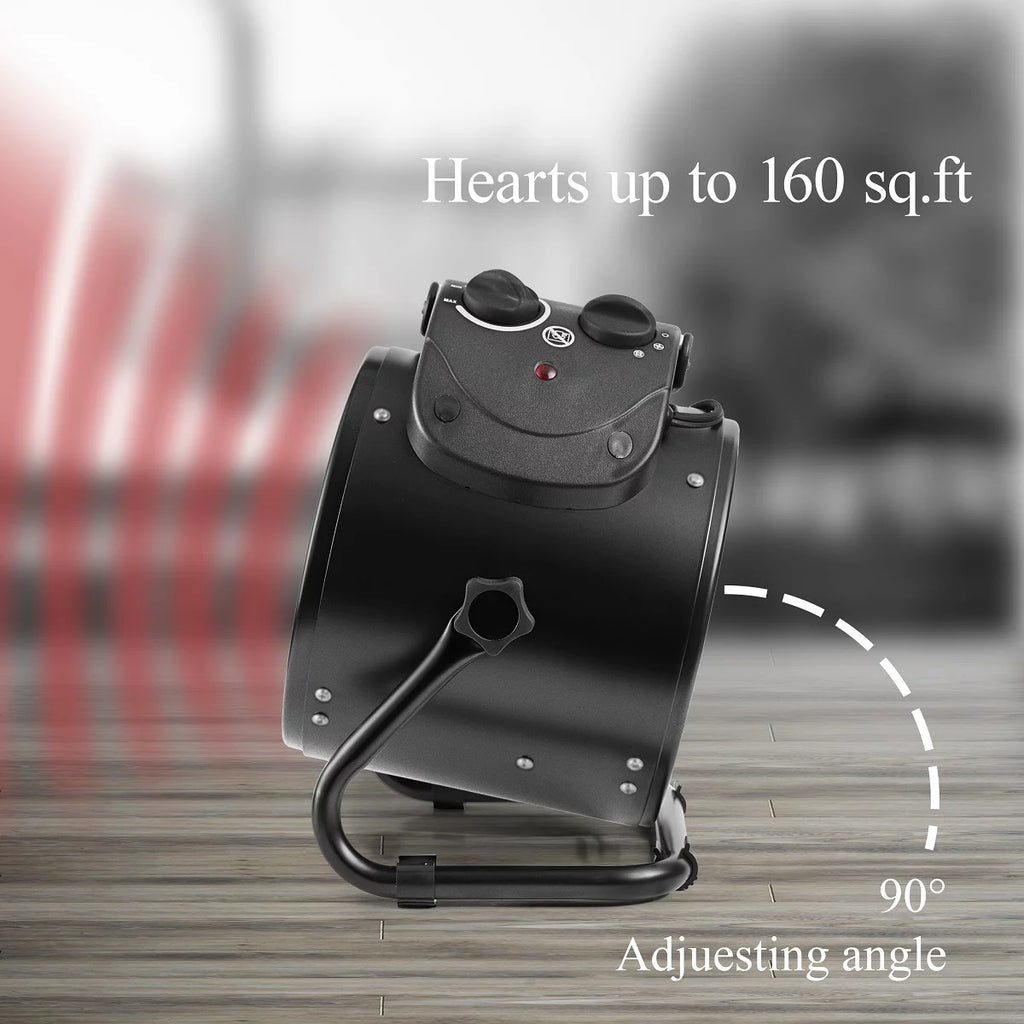 Black Electric Heater Fan with Overheat Protection F4522