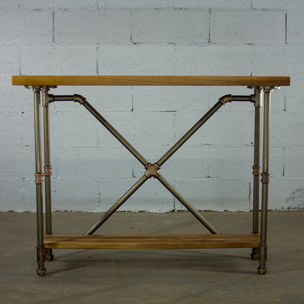 Bronze Industrial Console Table A331134
