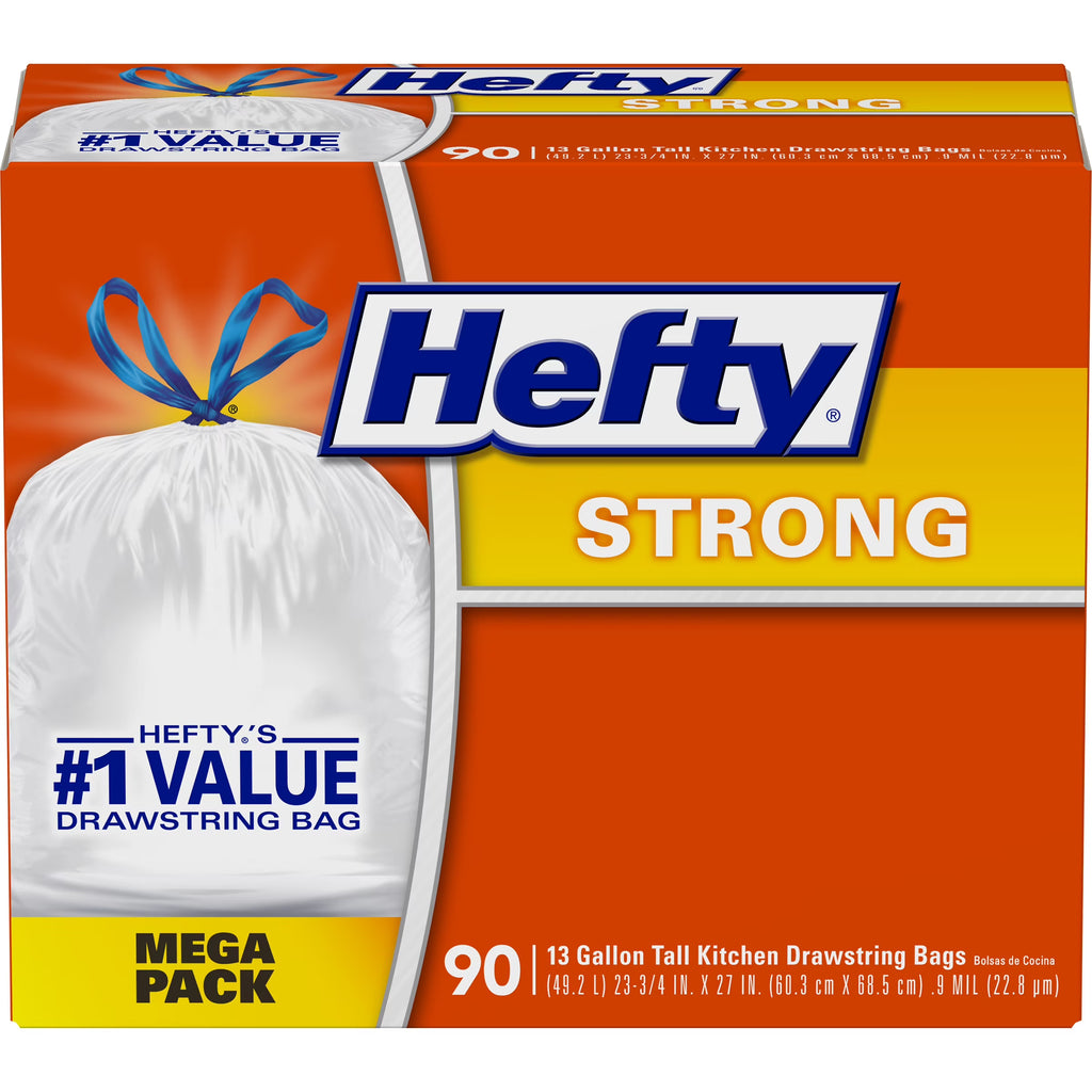 13 Gallon 90 Count Drawstring Trash Bags X89792
