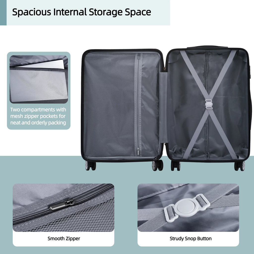 3 Piece Hard Shell Luggage Set with TSA Lock M25239