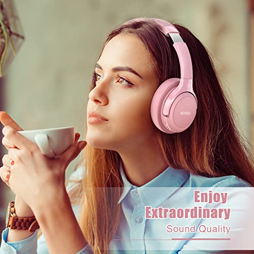 Bluetooth Headphones Over Ear, 65H Playtime, 6 EQ Music Modes, Wireless Headphones with Microphone, Foldable Lightweight Headsets, Deep Bass I77464