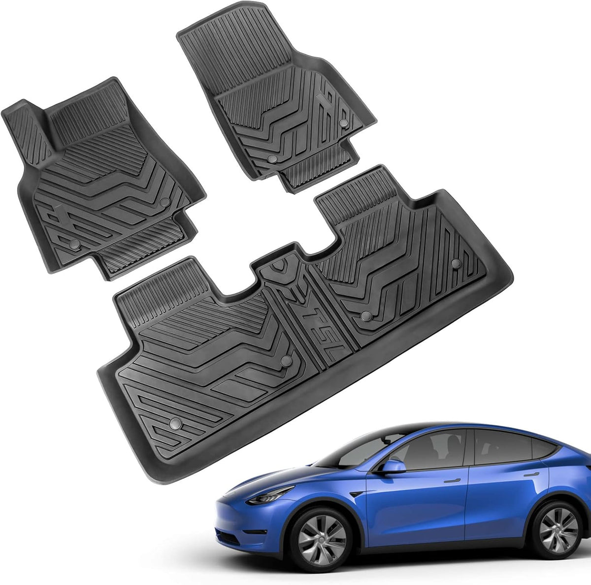 3 PCS Trunk Mat Cargo Liners for Tesla Model Y 5-Seater O90651