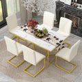 7-Piece Modern Dining Table Set J439