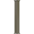 6x22 x 10& Endura-Aluminum Column, Square Shaft, Non-Tapered, Fluted, Clay Finish P2182