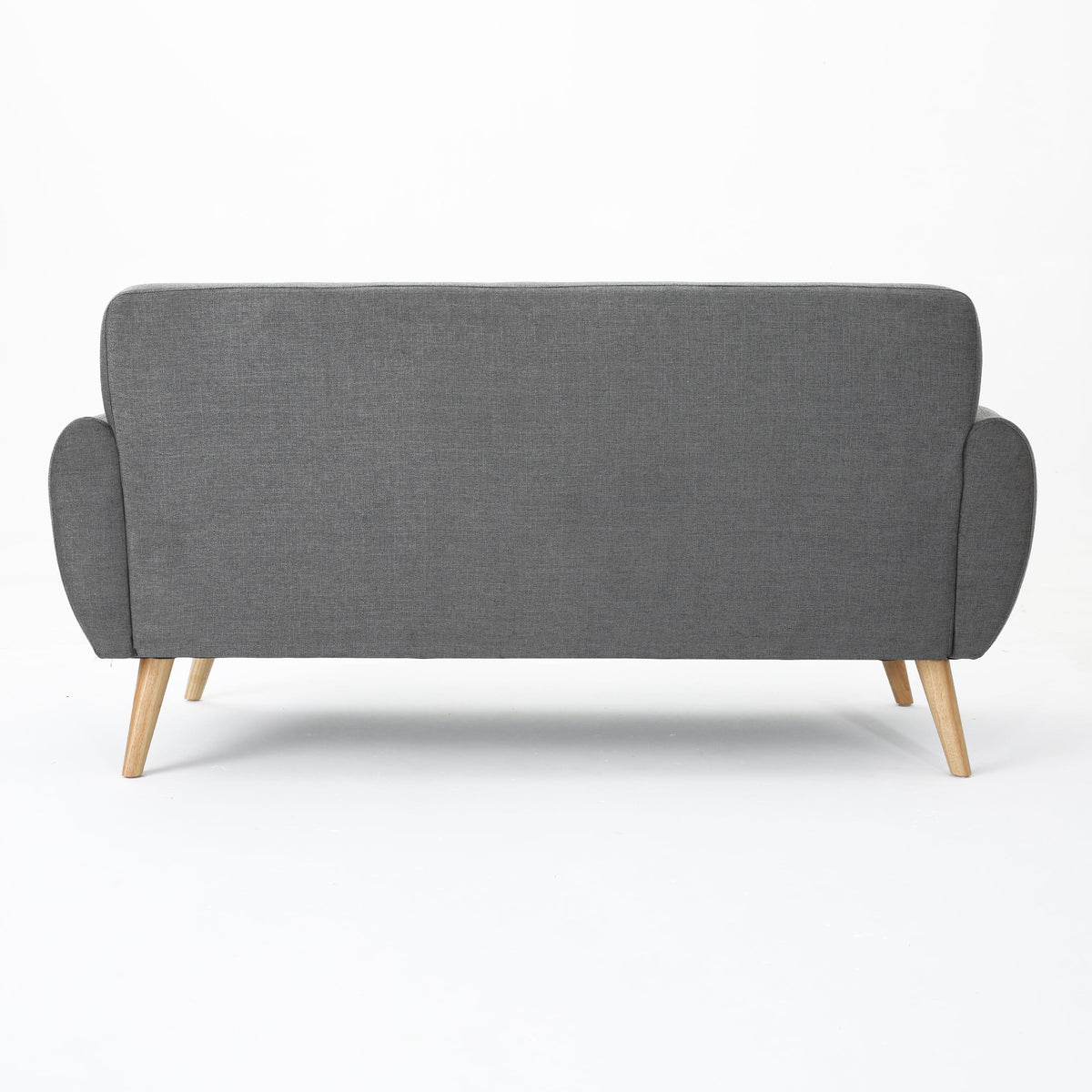 Dark Grey Tufted Fabric Sofa T5382
