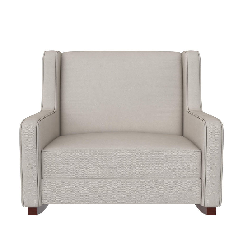Beige Microfiber Double Rocker Chair X178107