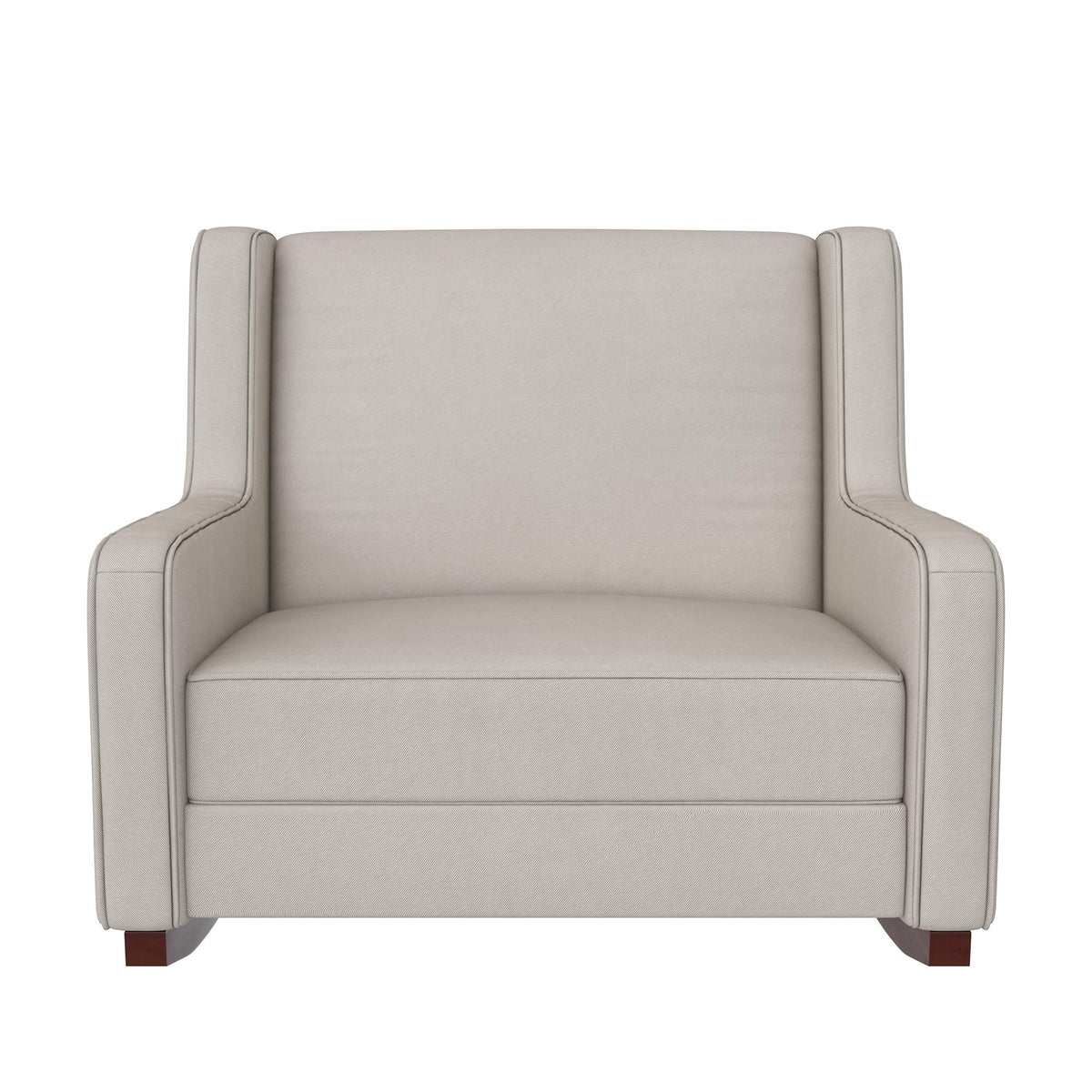 Beige Microfiber Double Rocker Chair X178107
