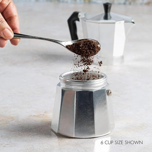 Silver 3 Cup Stovetop Espresso Maker N272985
