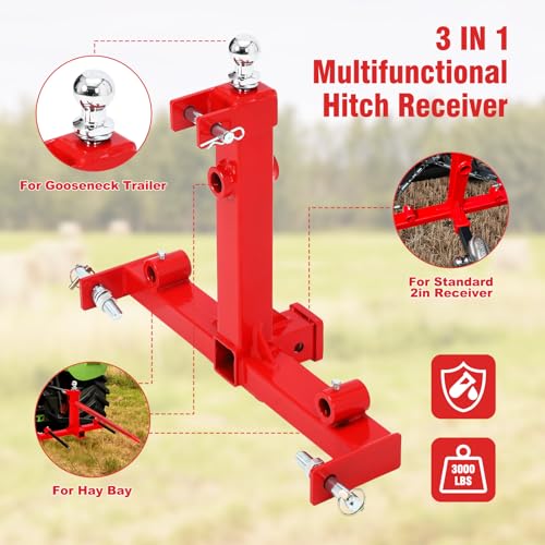 3 Point Hitch 2 inch Receiver Tow Drawbar Adapter F49450