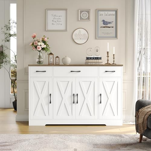 Ash Grey Buffet Sideboard Cabinet with Drawers S419686