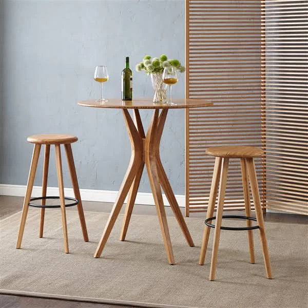 Black Walnut Bar Height Stool Set of 2 Q94908