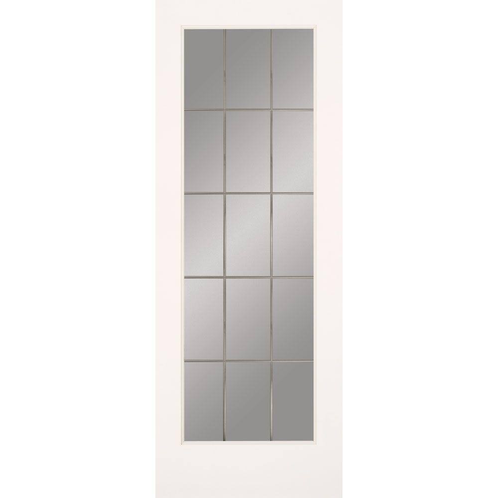 36 in. x 80 in. Primed MDF Interior Door Slab Y14513