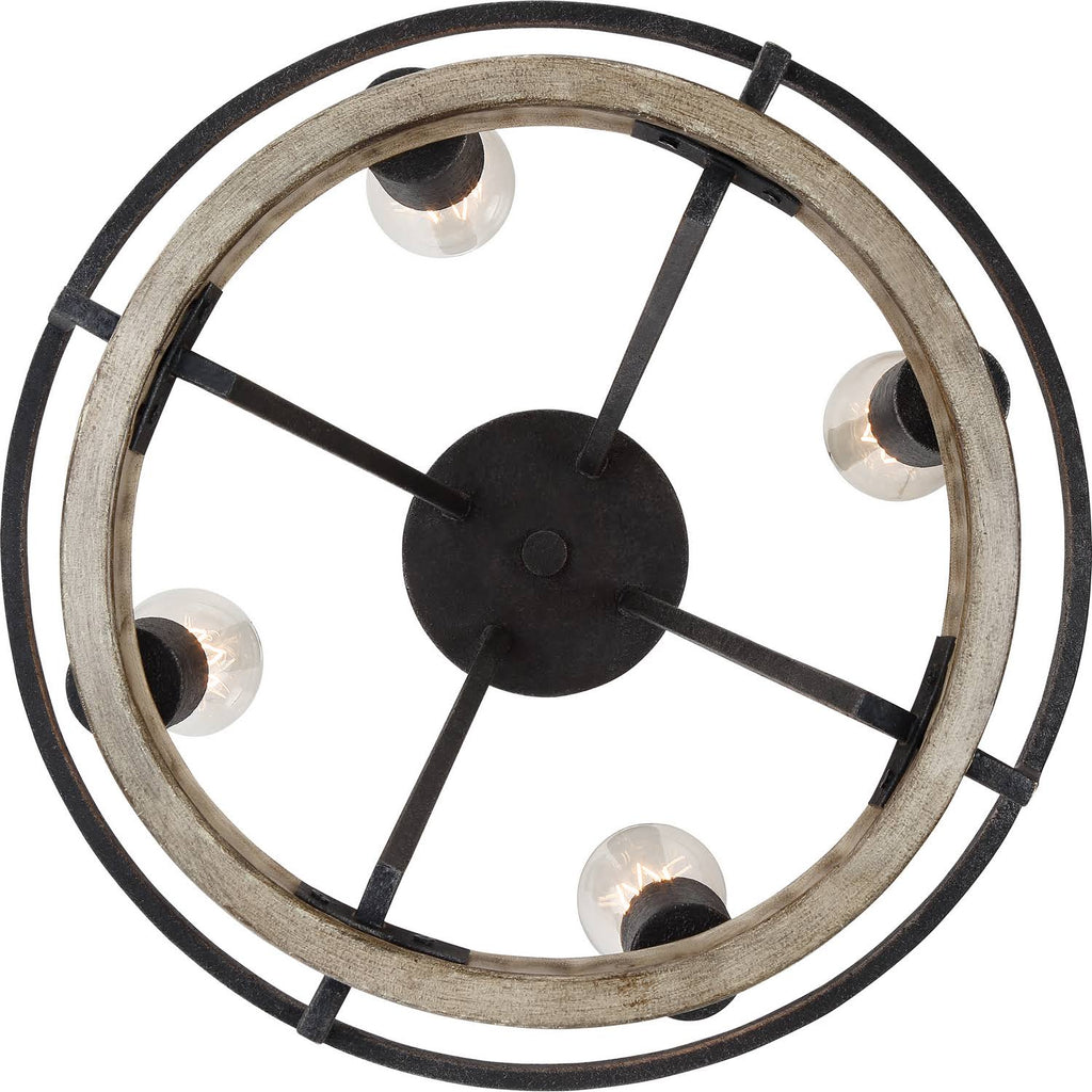 Four Light Pendant Grey Ash H582