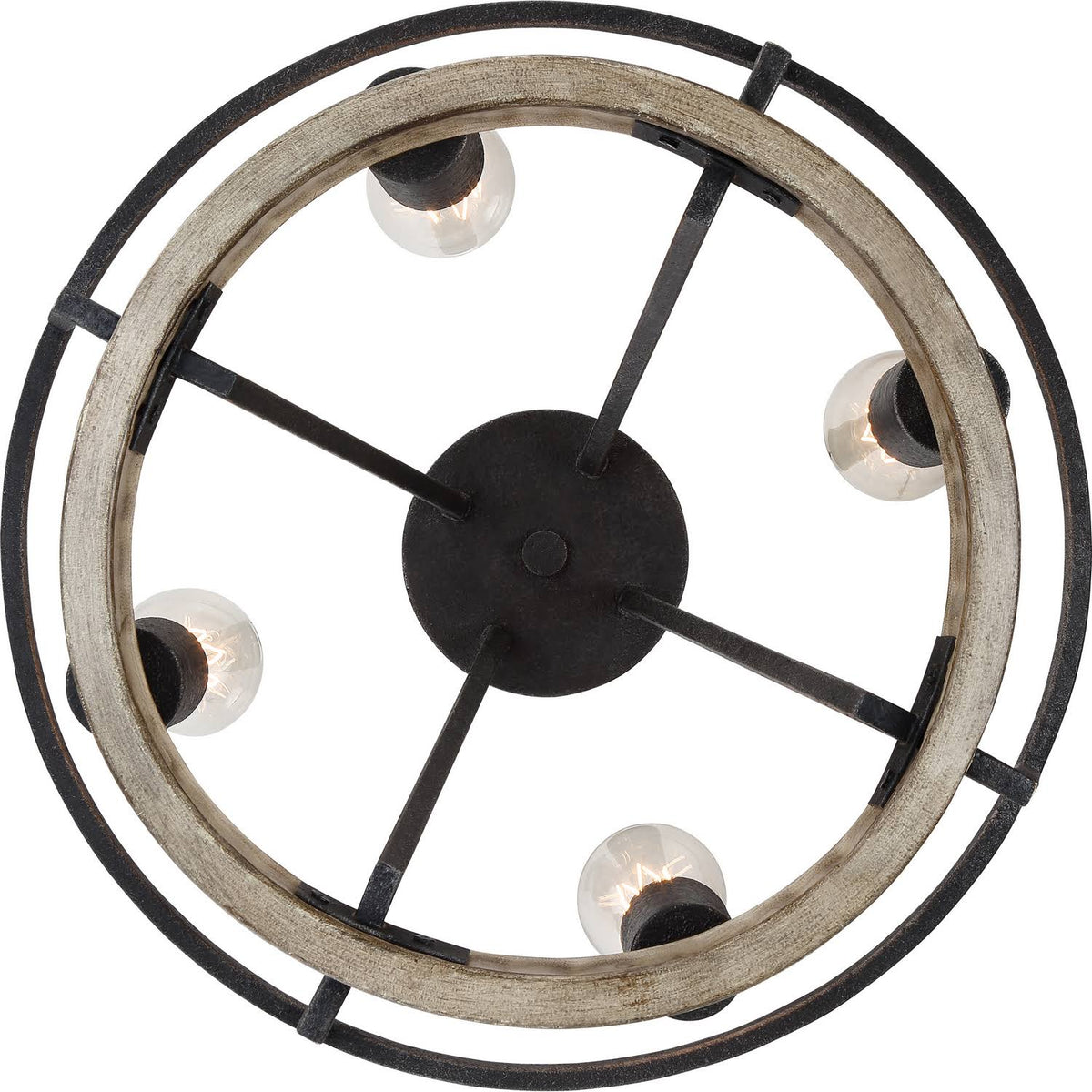 Four Light Pendant Grey Ash H582
