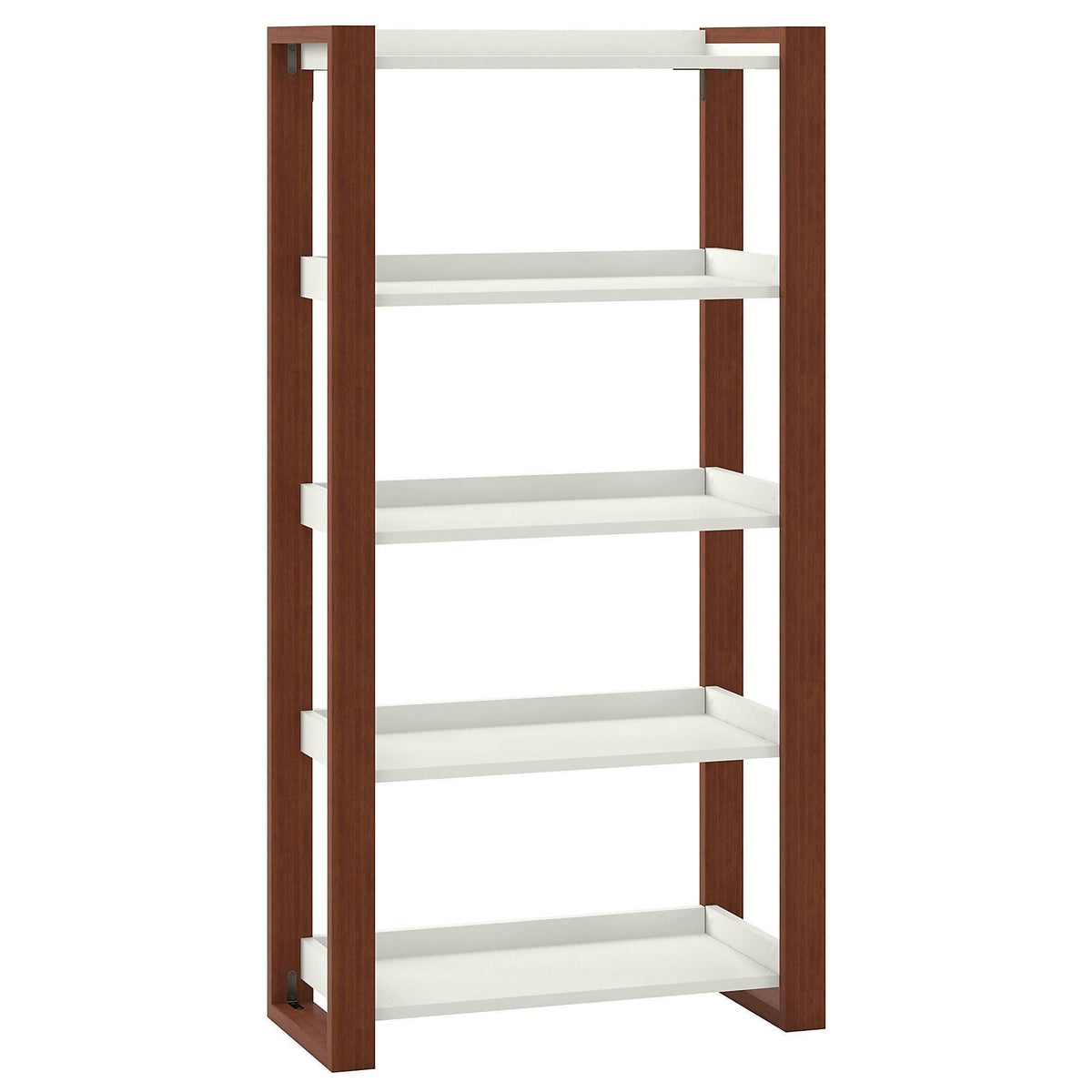White 5 Shelf Bookcase J581
