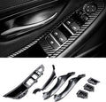Carbon Fiber Window Switch Armrest Panel Trim Cover Kit Replacement Pack of 2 T804916