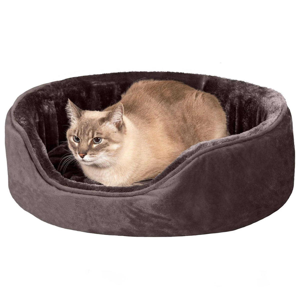 Plush Velvet Oval Dog Bed U761