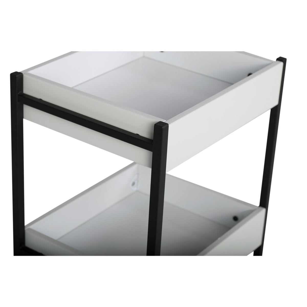 White 3 Bin Rolling Storage Cart L44199