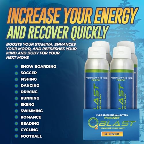 4 Pack Portable Canned Oxygen 4 Liter P81287