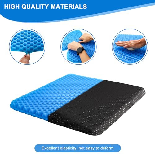 Thick Extra Large Gel Seat Cushion with Non-Slip Cover D451