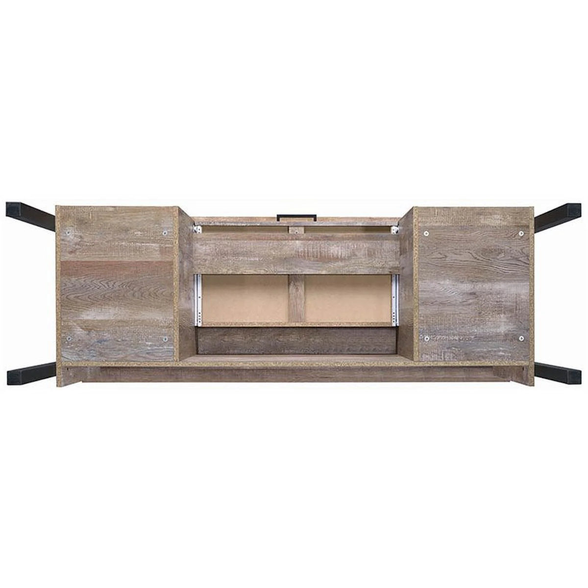 4-drawer Weathered Oak Office Desk B3511