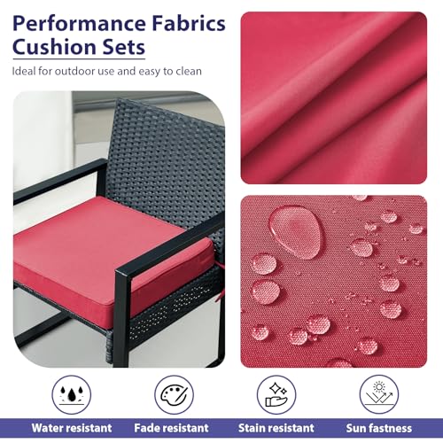 Waterproof Outdoor Chair Cushions Set of 4, Navy Blue T484646