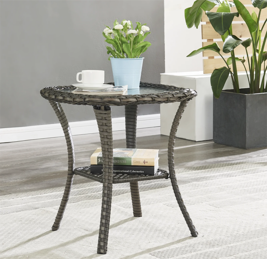 3-Piece Outdoor Swivel Gliders with Side Table P30566