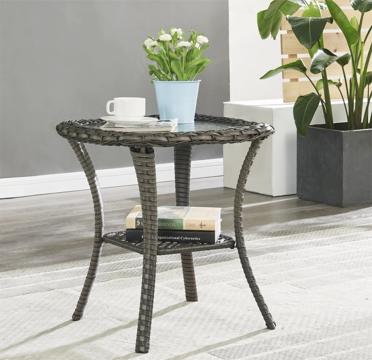 3-Piece Outdoor Swivel Gliders with Side Table P30566