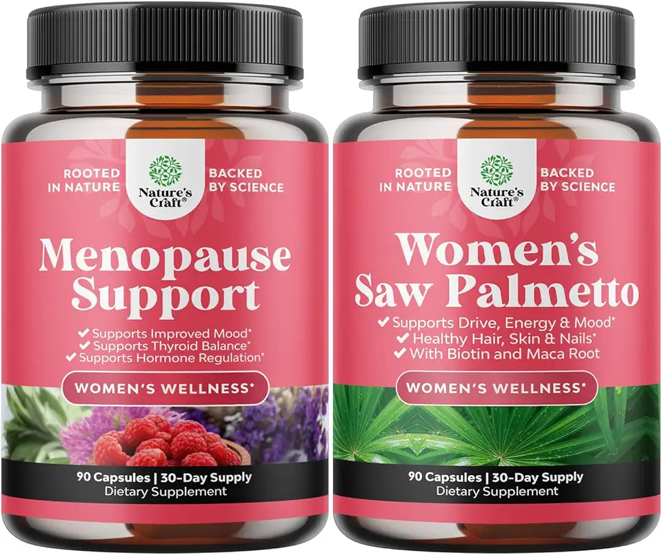 Complete Herbal Menopause Supplement with Dong Quai Vitex Chaste Berry and Saw Palmetto I2897